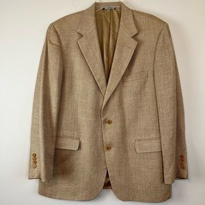 Brooks Brothers Herringbone Pattern Blazer Linen/ Silk/ Wool Blend Italy Size 42